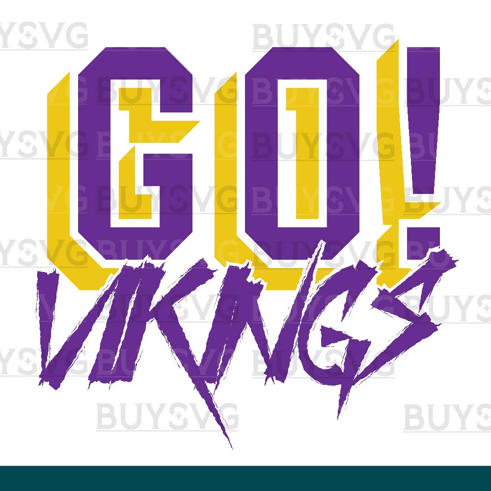 Vikings SVG PNG Digital file Download GO Cheering 2