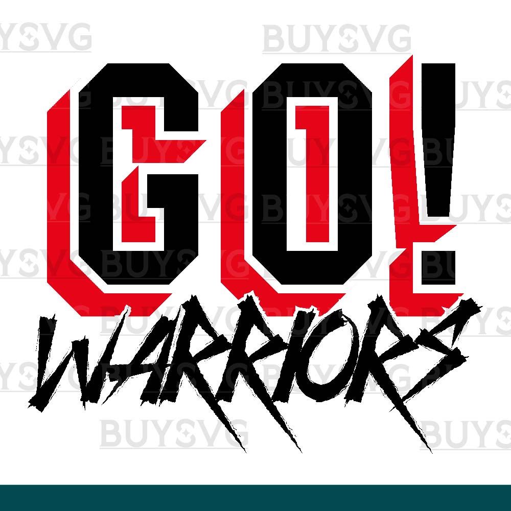 Warriors SVG PNG Digital file Download GO Cheering 2