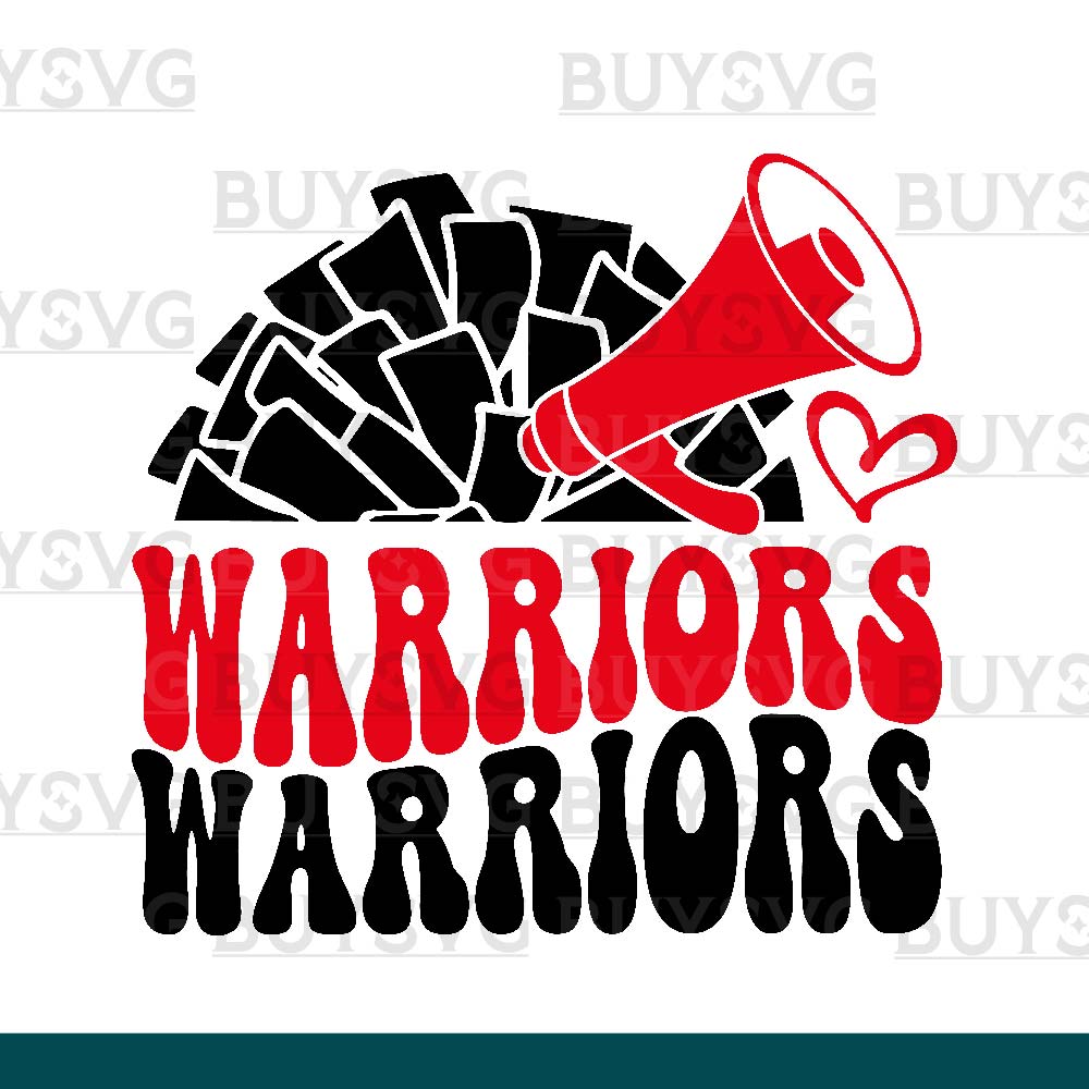 Warriors SVG PNG Digital file Download POMPOM CHEER