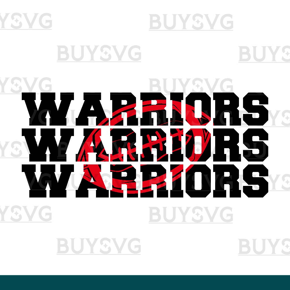 Warriors SVG PNG Digital file Download Stack 3 Football 1