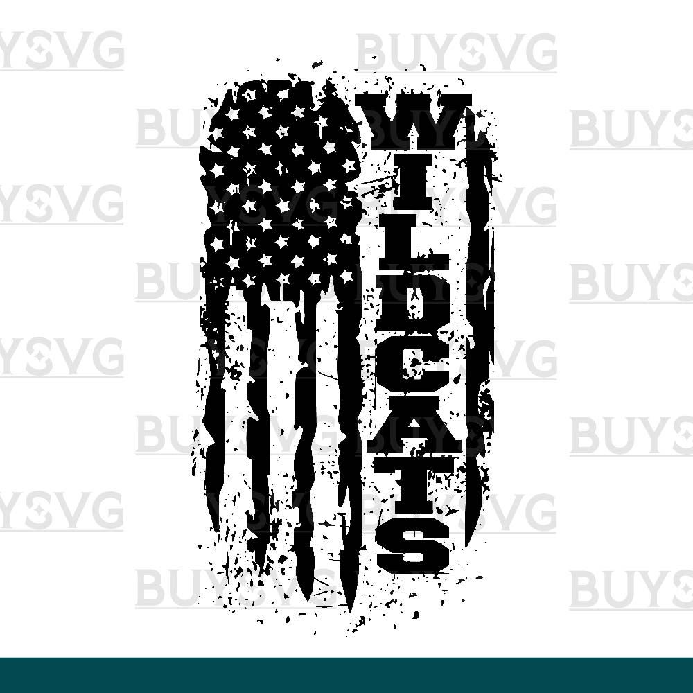 Wildcats SVG PNG Digital file Download FLAG 3