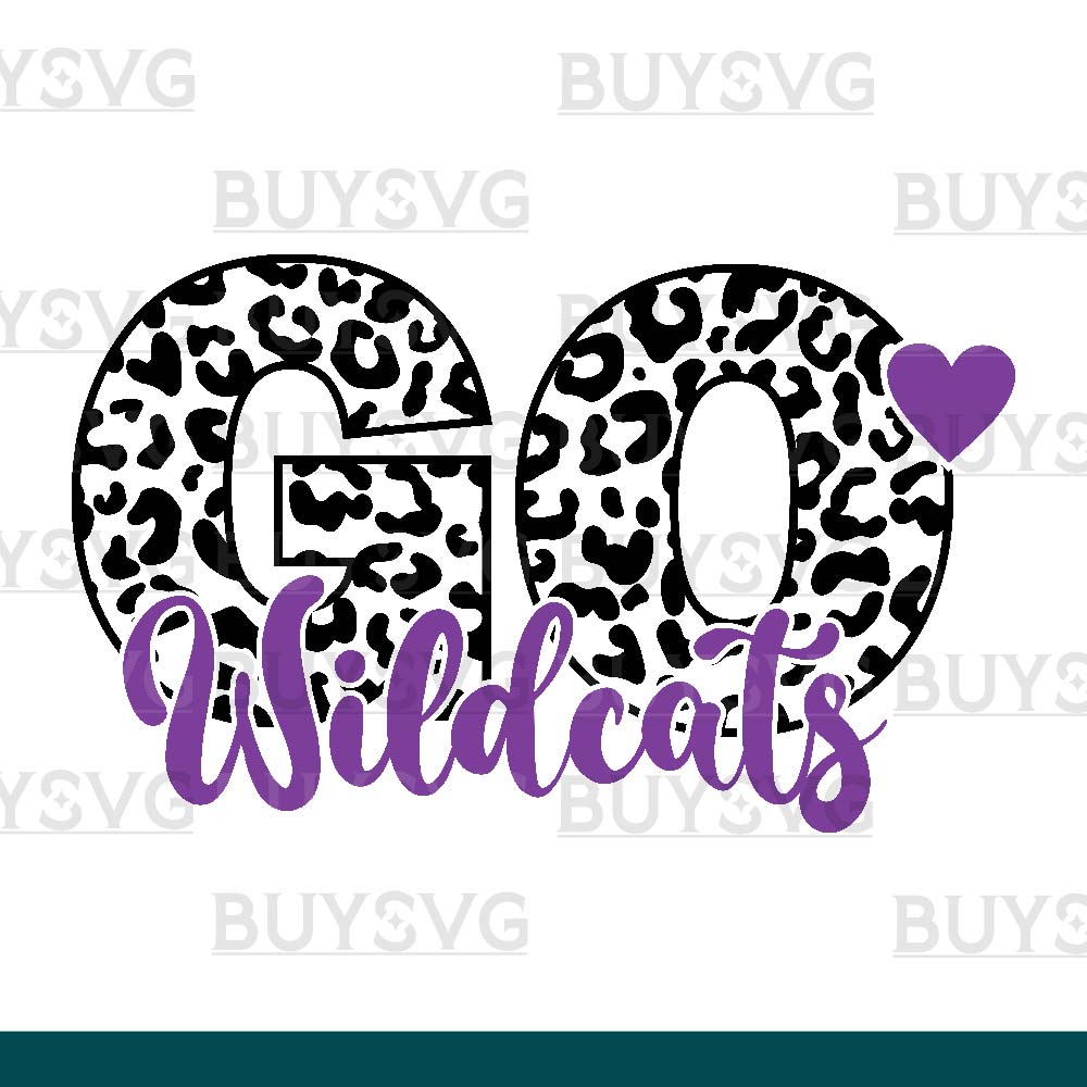 Wildcats SVG PNG Digital file Download LEOPARD CIRCLE GO