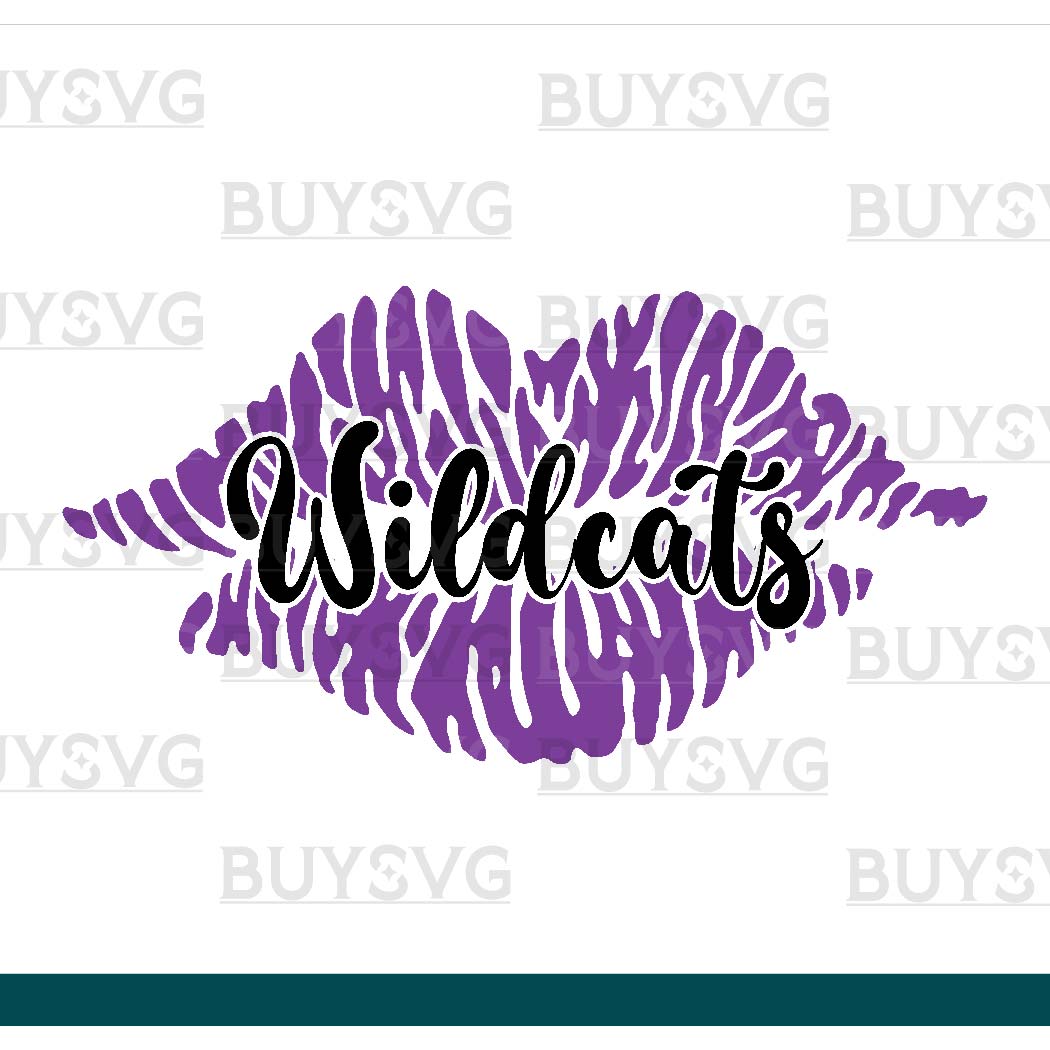 Wildcats SVG PNG Digital file Download LIPS 1