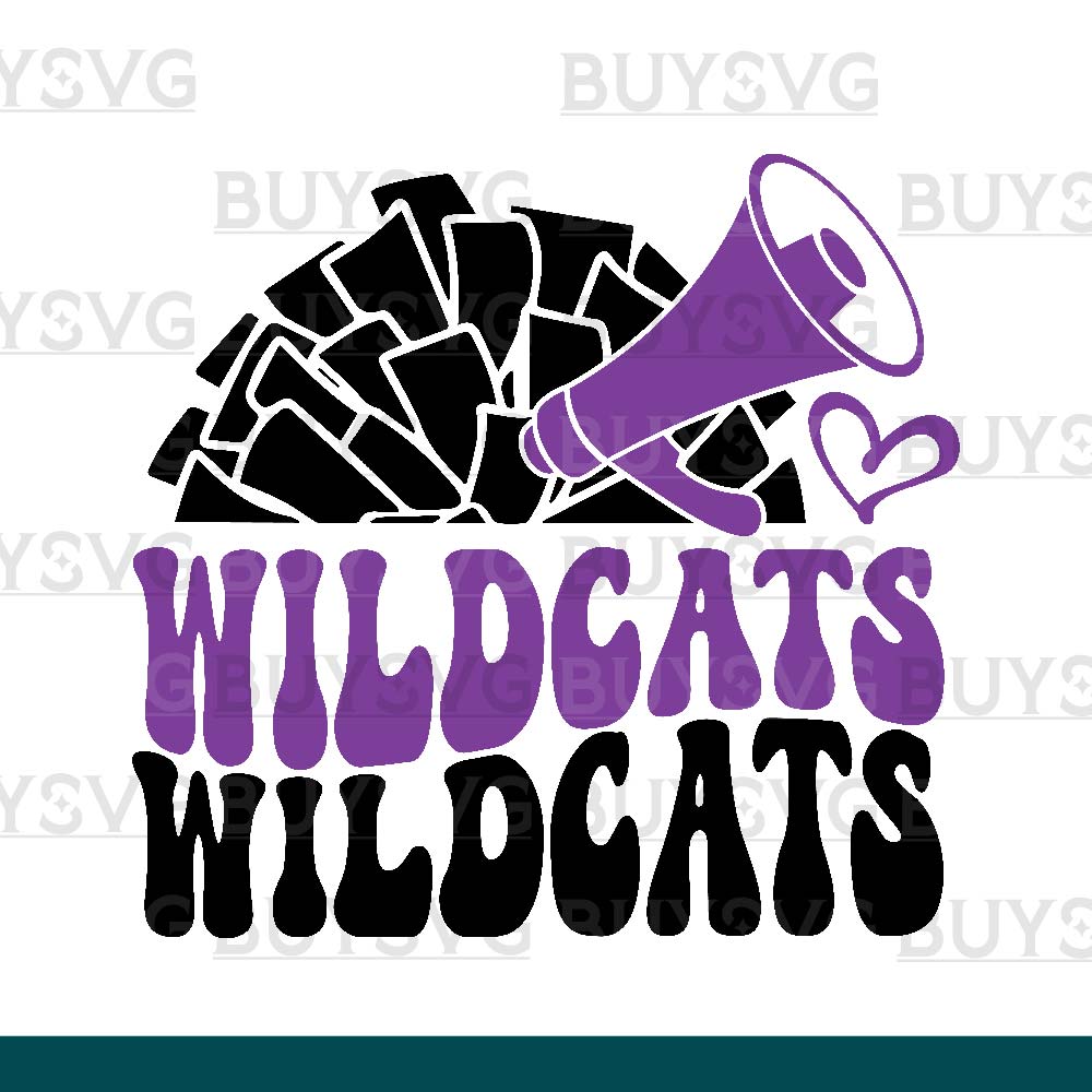 Wildcats SVG PNG Digital file Download POMPOM CHEER