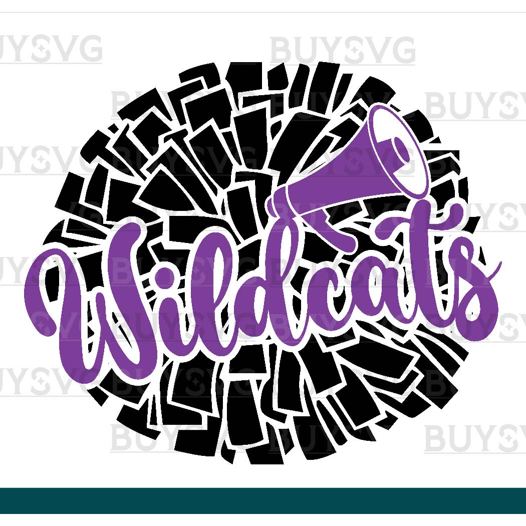 Wildcats SVG PNG Digital file Download POMPOM