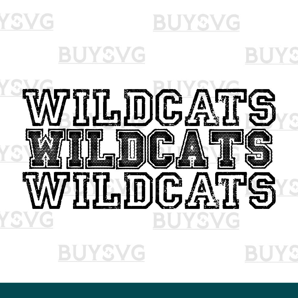 Wildcats SVG PNG Digital file Download Stack 3 1