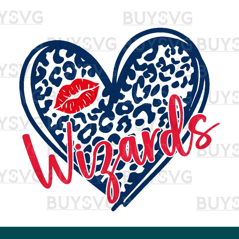 Wizards SVG PNG Digital file Download LEOPARD HEART LIPS