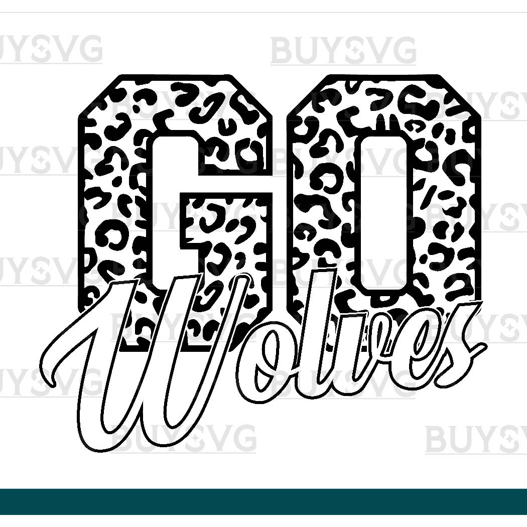 Wolves SVG PNG Digital file Download Black Go Leopard