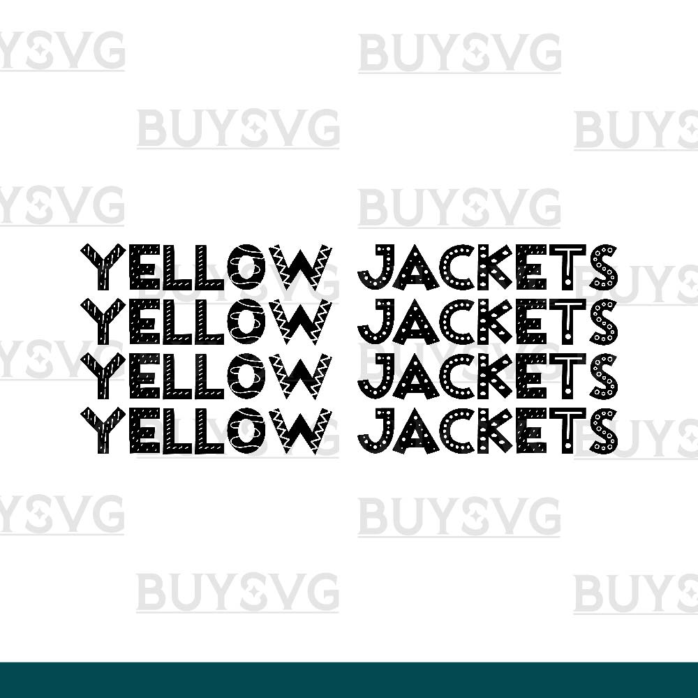 Yellow jackets SVG PNG Digital file Download 4 DOODLE STACK