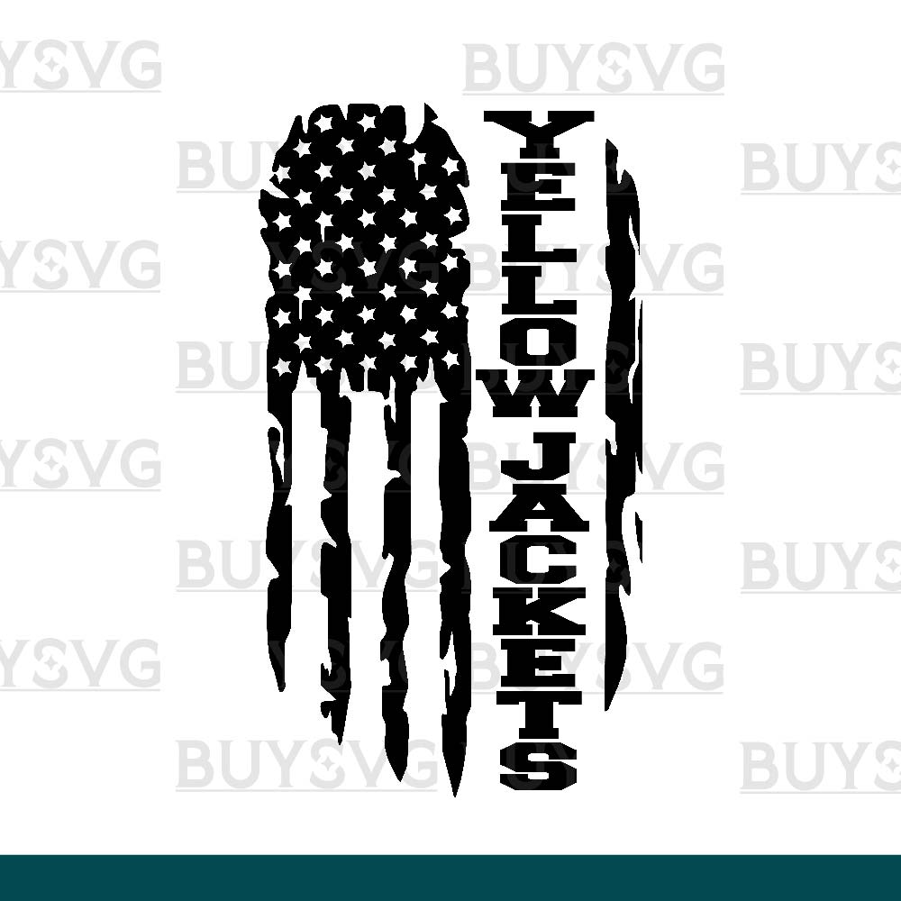 Yellow jackets SVG PNG Digital file Download FLAG 2