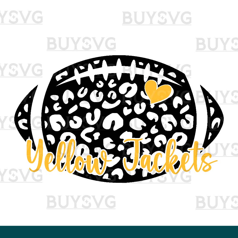 Yellow jackets SVG PNG Digital file Download LEOPARD FOOTBALL