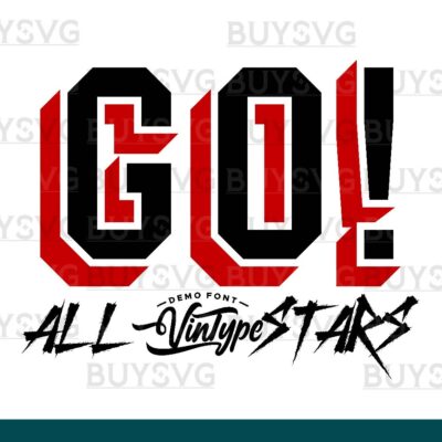All stars SVG PNG Digital file Download GO Cheering 2