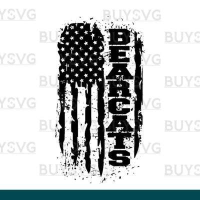 Bearcats SVG PNG Digital file Download FLAG 3