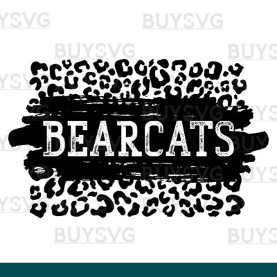 Bearcats SVG PNG Digital file Download LEOPARD PATCH