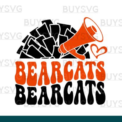 Bearcats SVG PNG Digital file Download POMPOM CHEER