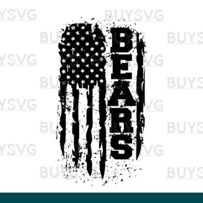 Bears SVG PNG Digital file Download FLAG 3