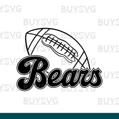 Bears SVG PNG Digital file Download FOOTBALL LINNED
