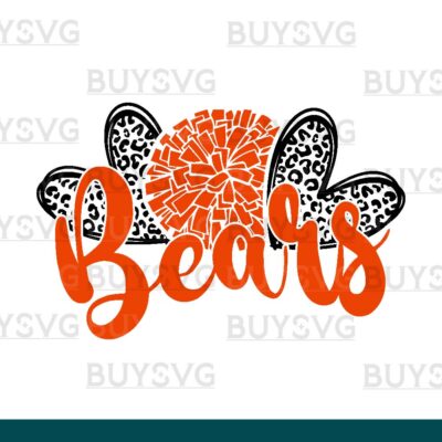 Bears SVG PNG Digital file Download HEART POMPOM HEART