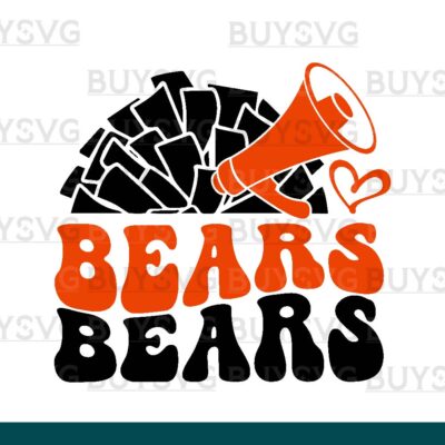 Bears SVG PNG Digital file Download POMPOM CHEER