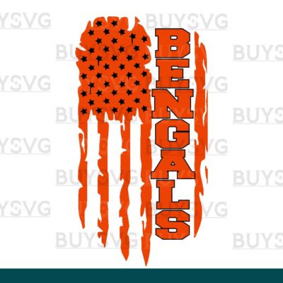 Bengals SVG PNG Digital file Download FLAG 4