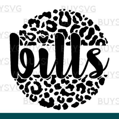 Bills SVG PNG Digital file Download LEOPARD CIRCLE
