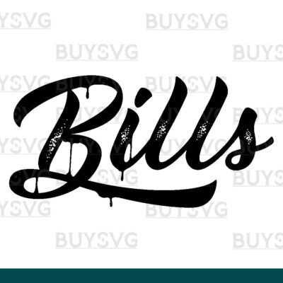 Bills SVG PNG Digital file Download METAL