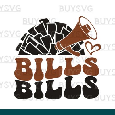 Bills SVG PNG Digital file Download POMPOM CHEER