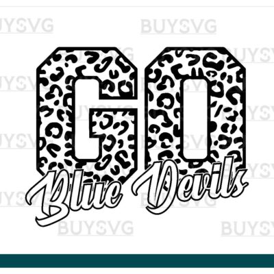 Blue devils SVG PNG Digital file Download Black Go Leopard