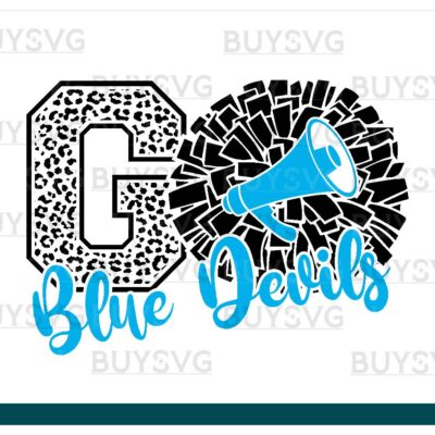 Blue devils SVG PNG Digital file Download POMPOM GO