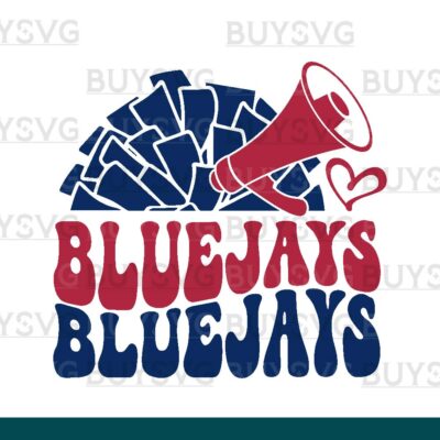 Bluejays SVG PNG Digital file Download POMPOM CHEER