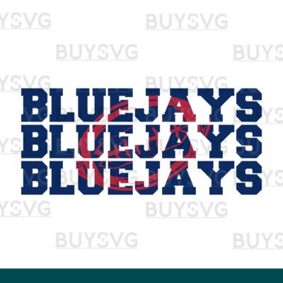 Bluejays SVG PNG Digital file Download Stack 3 Football 1