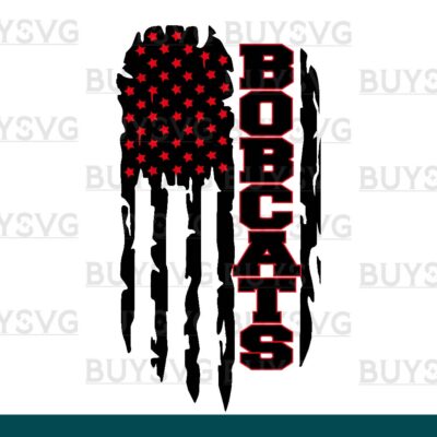 Bobcats SVG PNG Digital file Download FLAG 4
