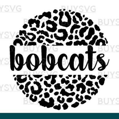 Bobcats SVG PNG Digital file Download LEOPARD CIRCLE