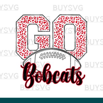 Bobcats SVG PNG Digital file Download go football lower outlined