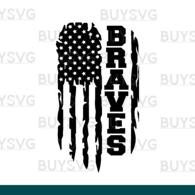 Braves SVG PNG Digital file Download FLAG 2
