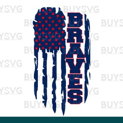 Braves SVG PNG Digital file Download FLAG 4