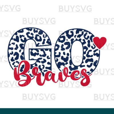 Braves SVG PNG Digital file Download LEOPARD CIRCLE GO