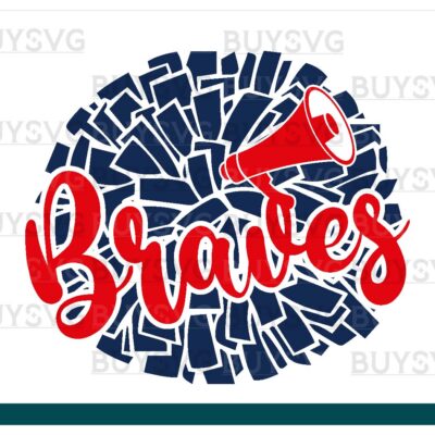 Braves SVG PNG Digital file Download POMPOM
