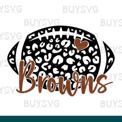 Browns SVG PNG Digital file Download LEOPARD FOOTBALL