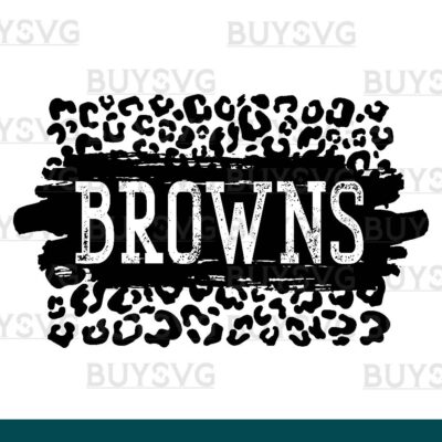 Browns SVG PNG Digital file Download LEOPARD PATCH