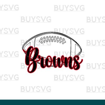 Browns SVG PNG Digital file Download football lower outlined