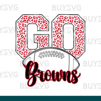 Browns SVG PNG Digital file Download go football lower outlined