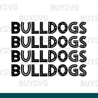 Bulldogs SVG PNG Digital file Download 4 DOODLE STACK