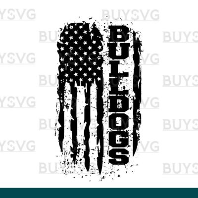 Bulldogs SVG PNG Digital file Download FLAG 3