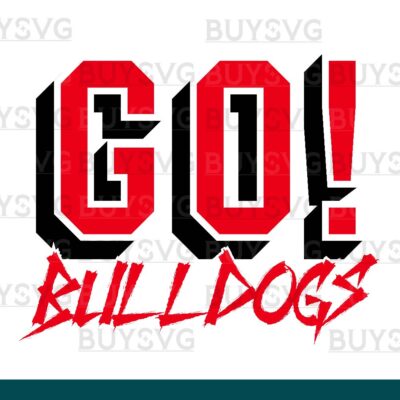 Bulldogs SVG PNG Digital file Download GO Cheering
