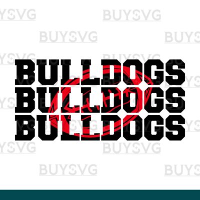 Bulldogs SVG PNG Digital file Download Stack 3 Football 1