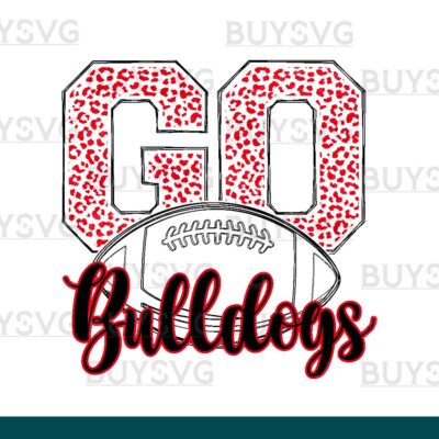 Bulldogs SVG PNG Digital file Download go football lower outlined