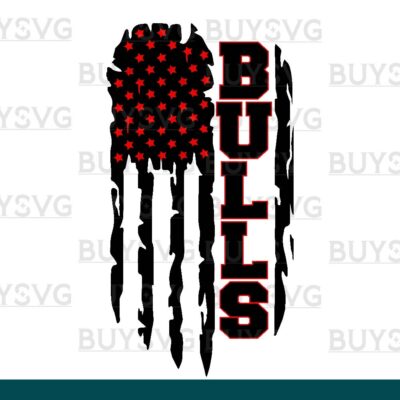 Bulls SVG PNG Digital file Download FLAG 4