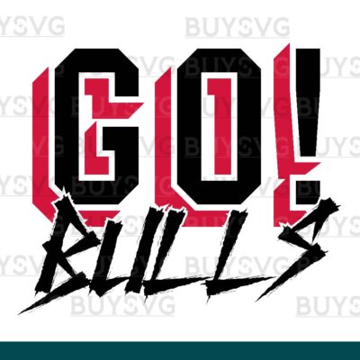 Bulls SVG PNG Digital file Download GO Cheering 2