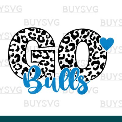 Bulls SVG PNG Digital file Download LEOPARD CIRCLE GO